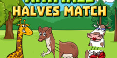 Animals Halves Match