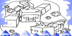 Axolotl Minecraft Coloring Pages